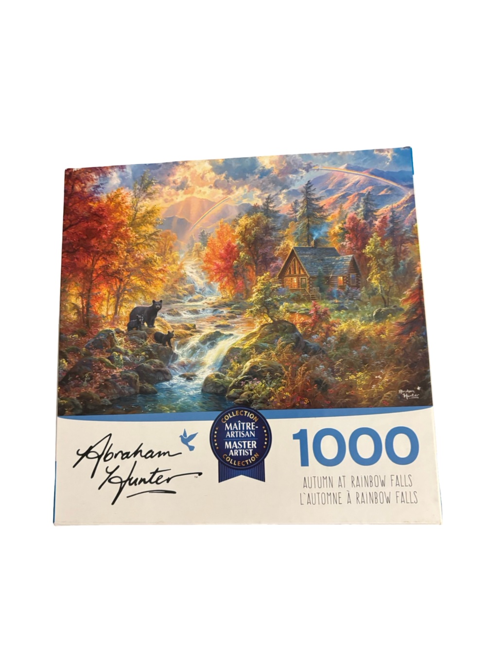 Abraham Hunter 1000-Piece Puzzle - Autumn at Rainbow Falls